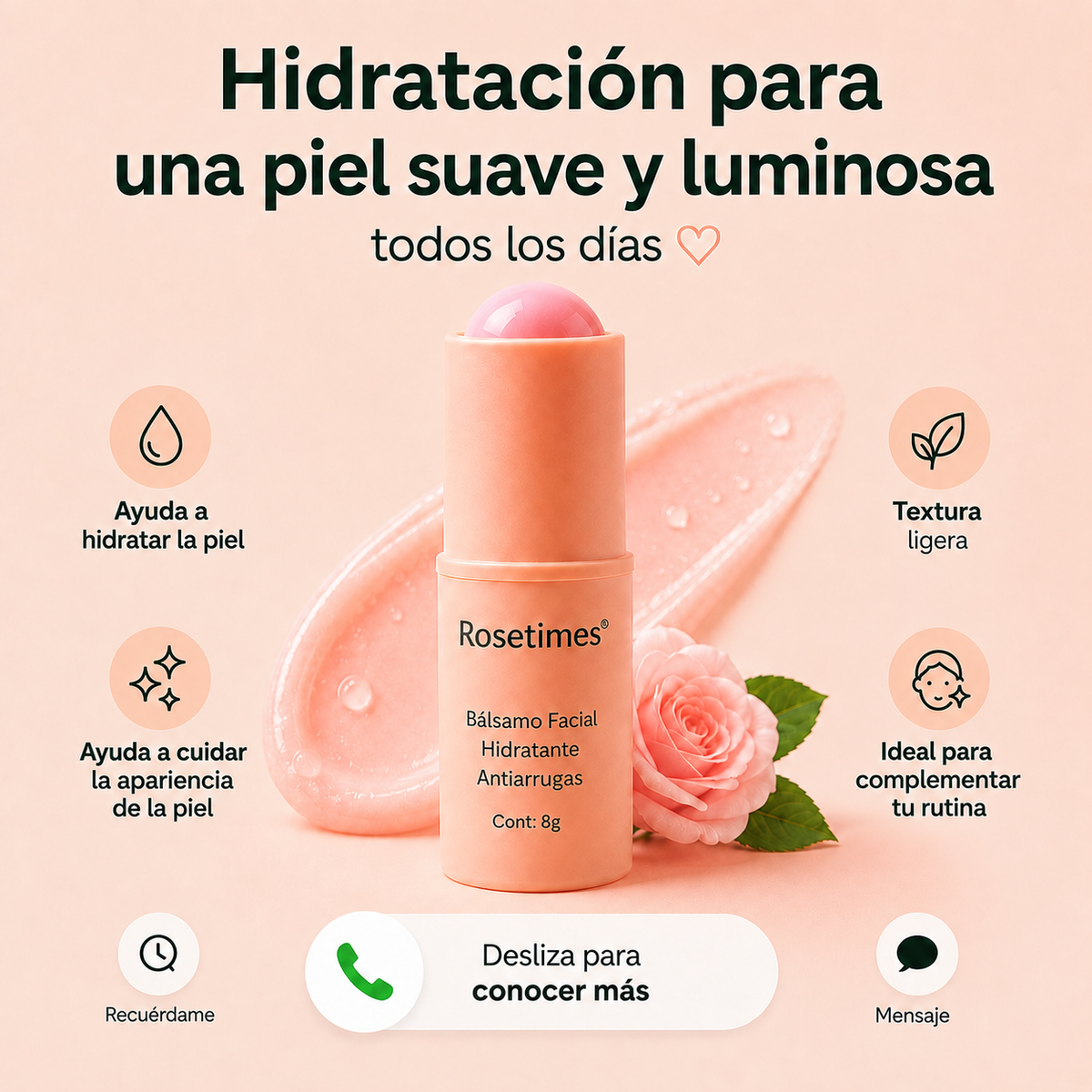Bálsamo Antiarrugas Efecto Instantáneo — Hidratación Profunda 24h